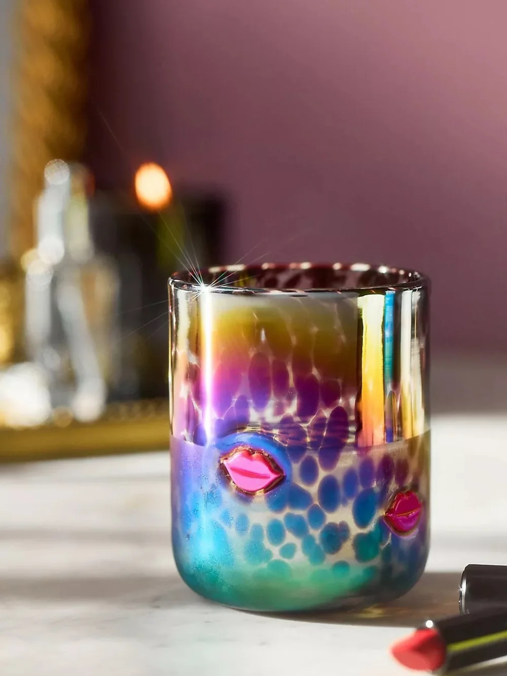 Anthropologie Viral Marquee Icon Juice Glass